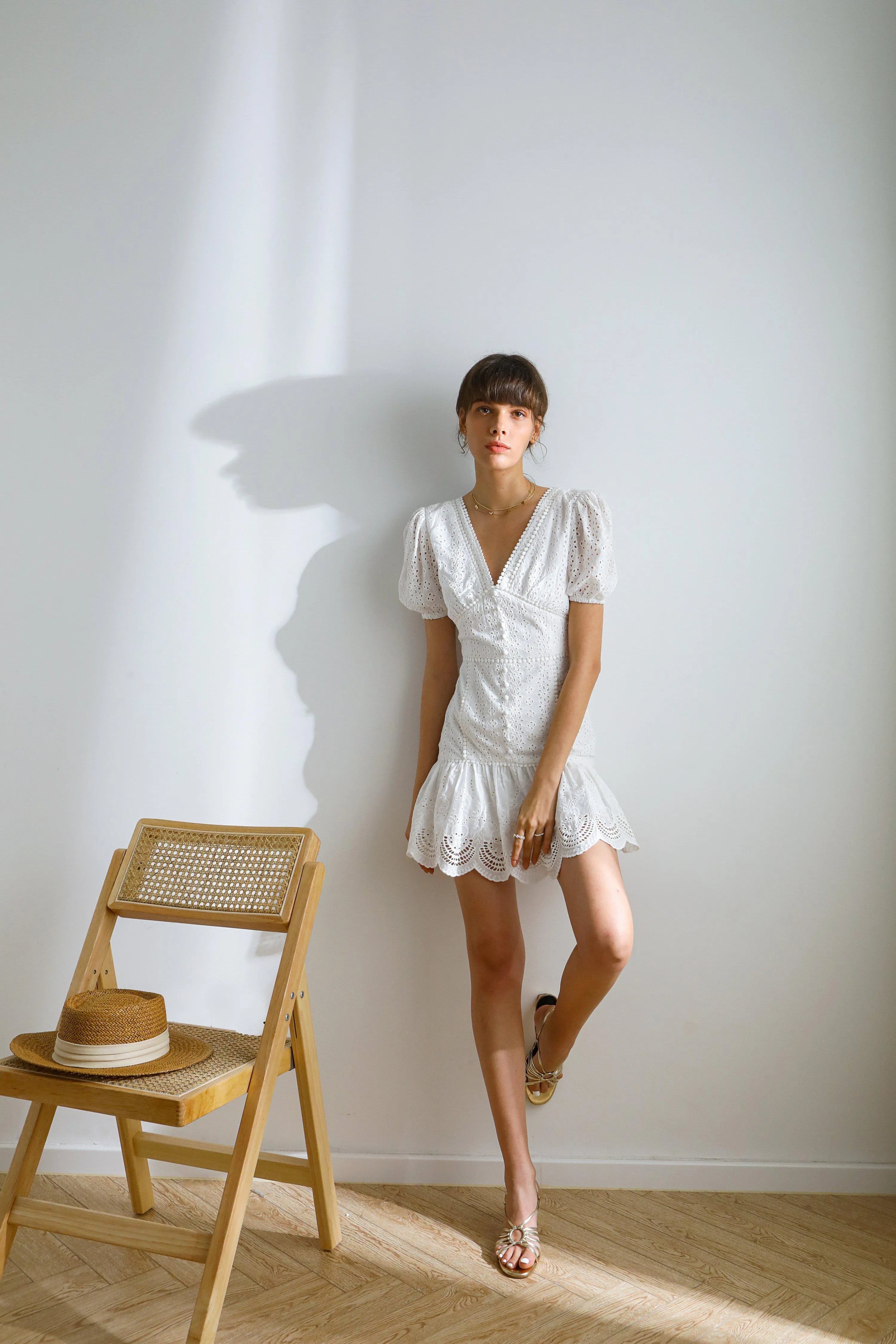 Mae  Broderie Anglaise Cotton Dress