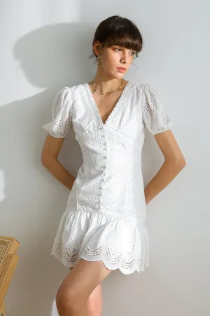 Mae  Broderie Anglaise Cotton Dress