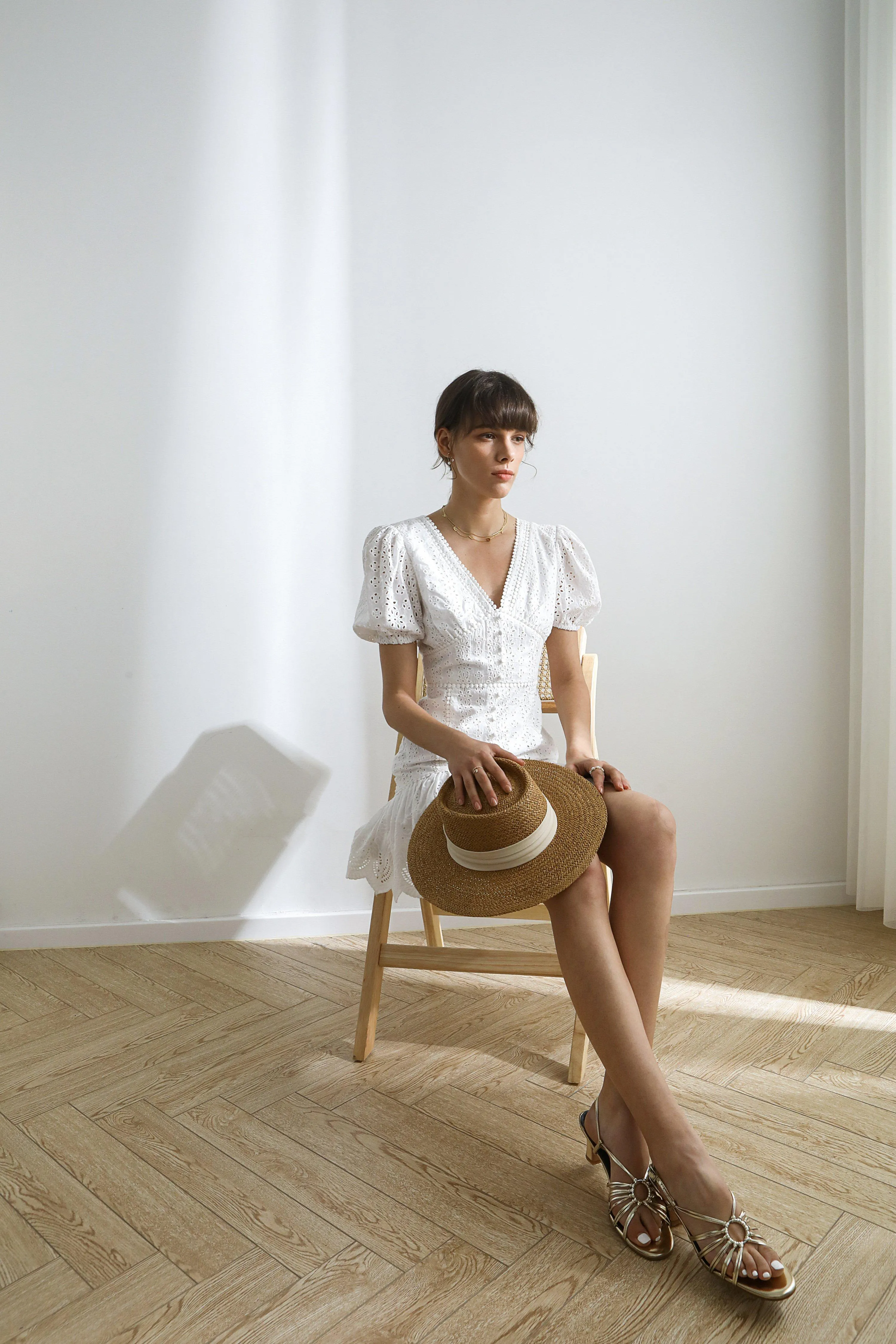 Mae  Broderie Anglaise Cotton Dress