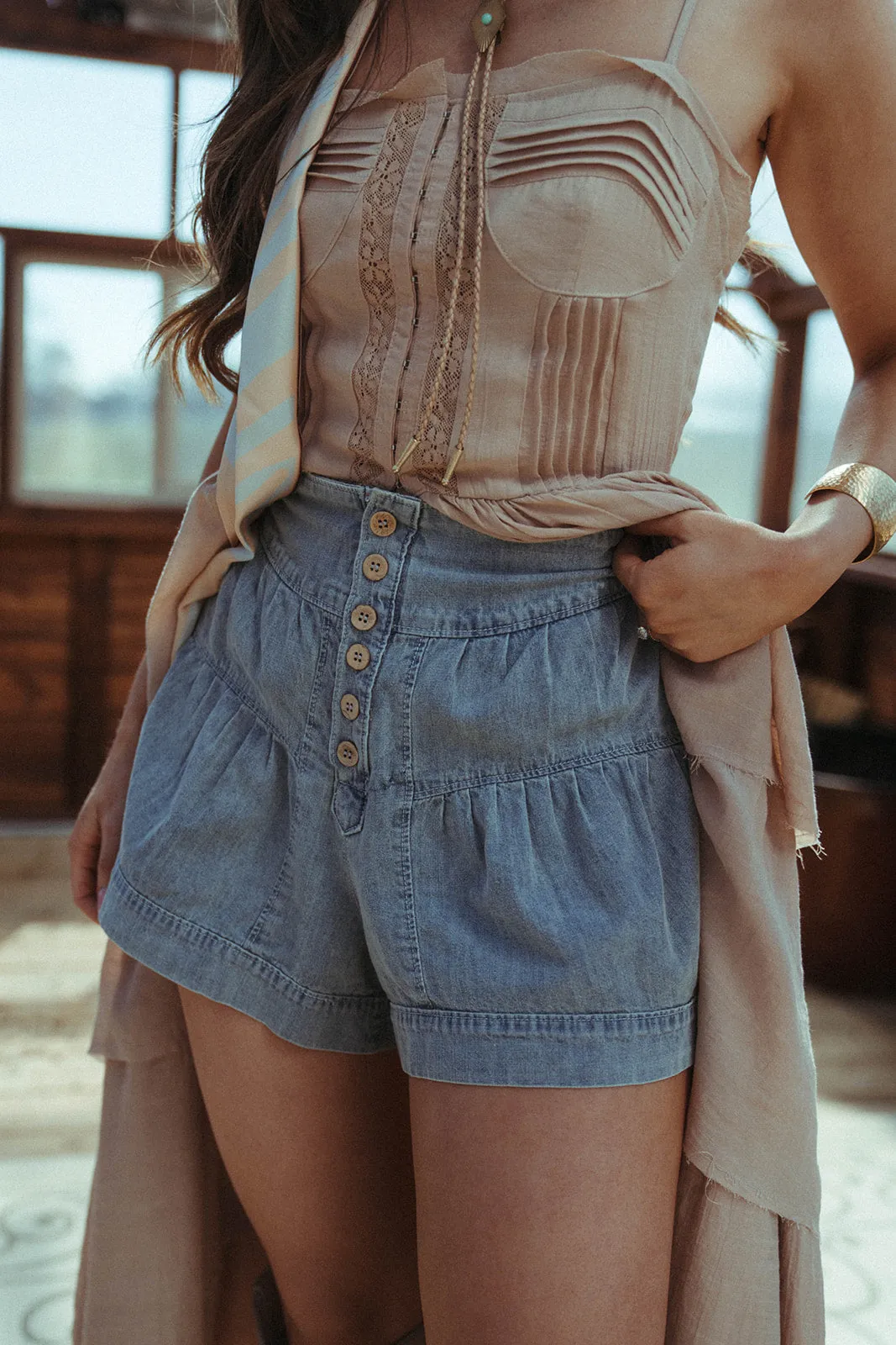 Maggie Light Denim Shorts