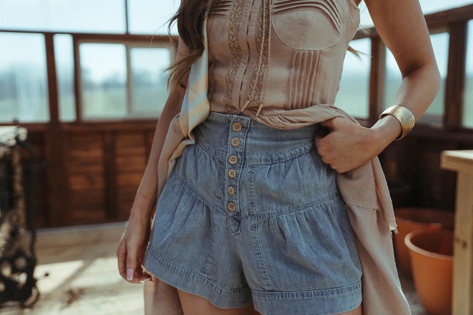 Maggie Light Denim Shorts