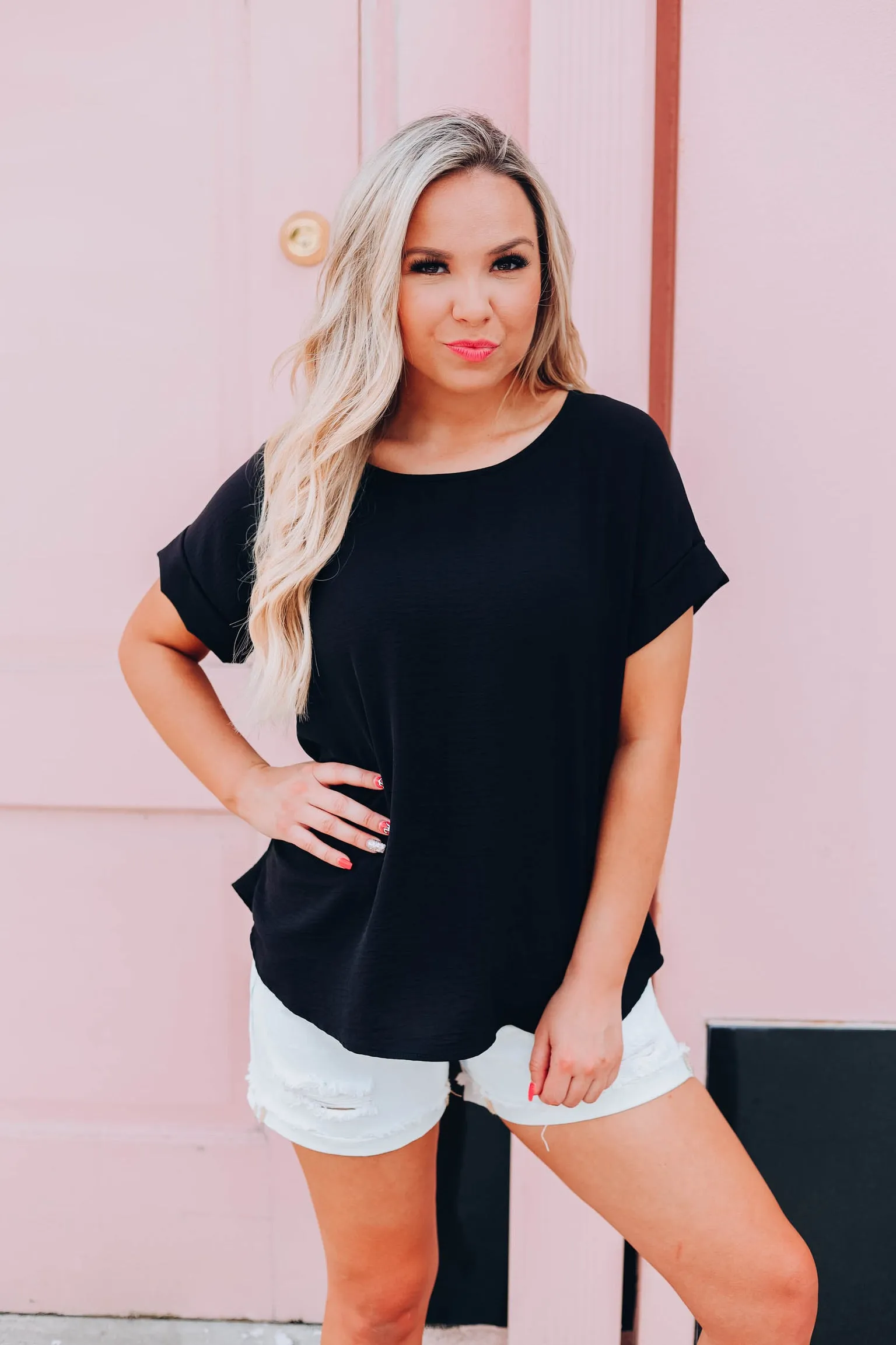 Make This Moment Last Forever Top - Black