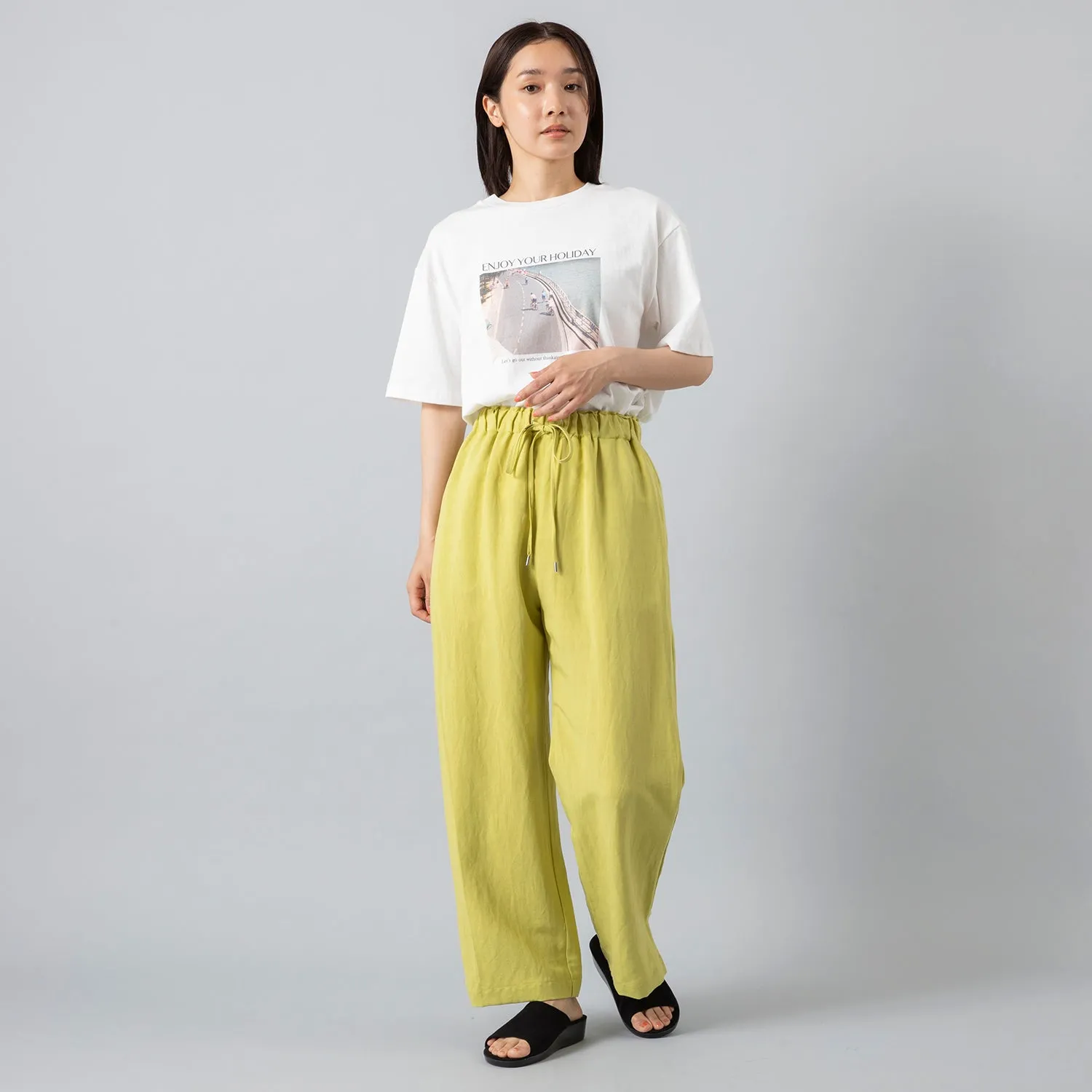 MANON | マノン　SLIT EASY PANTS