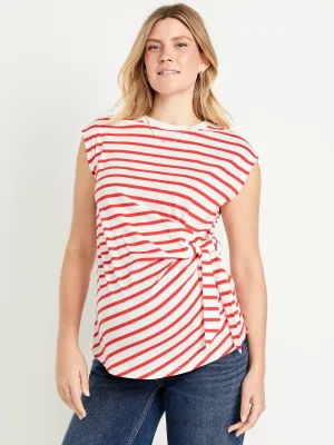 Maternity EveryWear Side-Tie Top