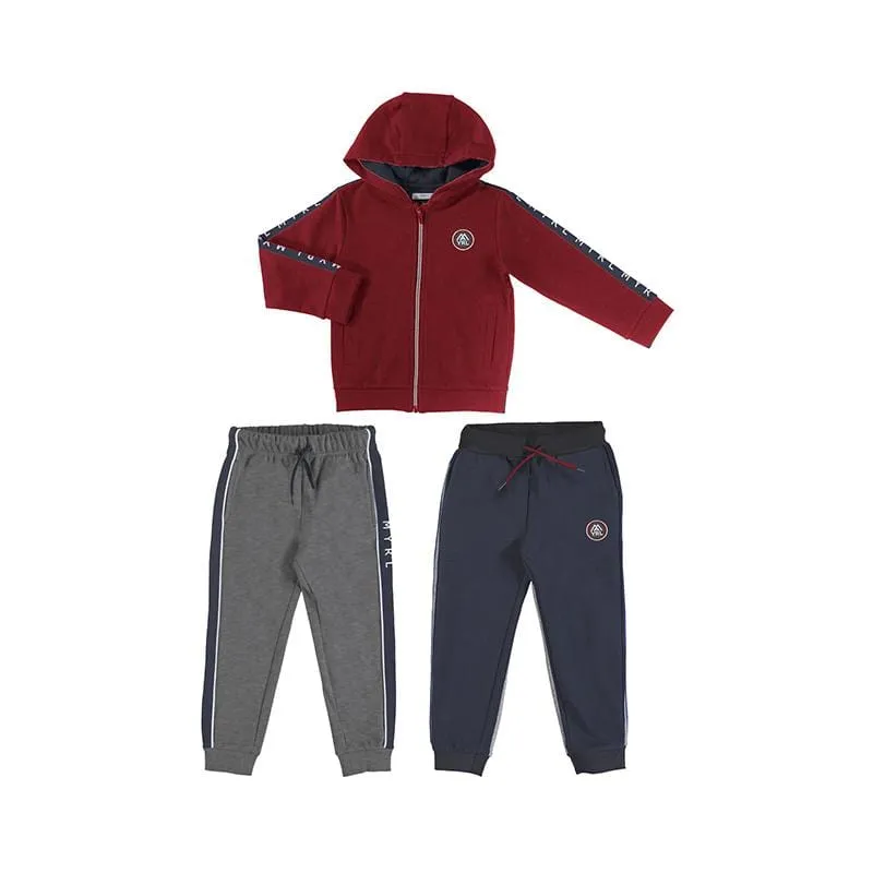 MAYORAL - Basic Two Pant Tracksuit - Burgandy