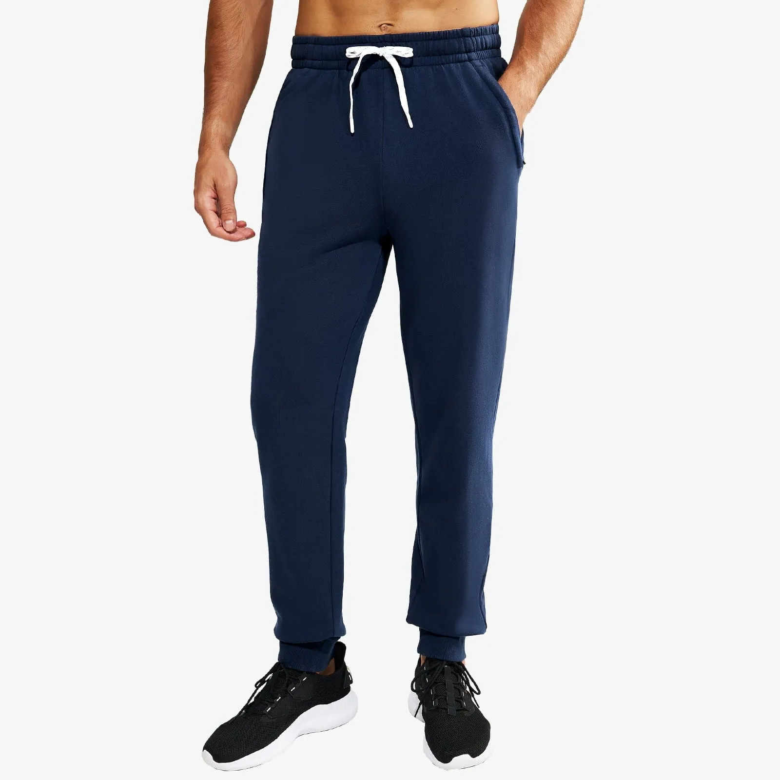 Men's Cotton Joggers Athletic Sweatpants with Pockets