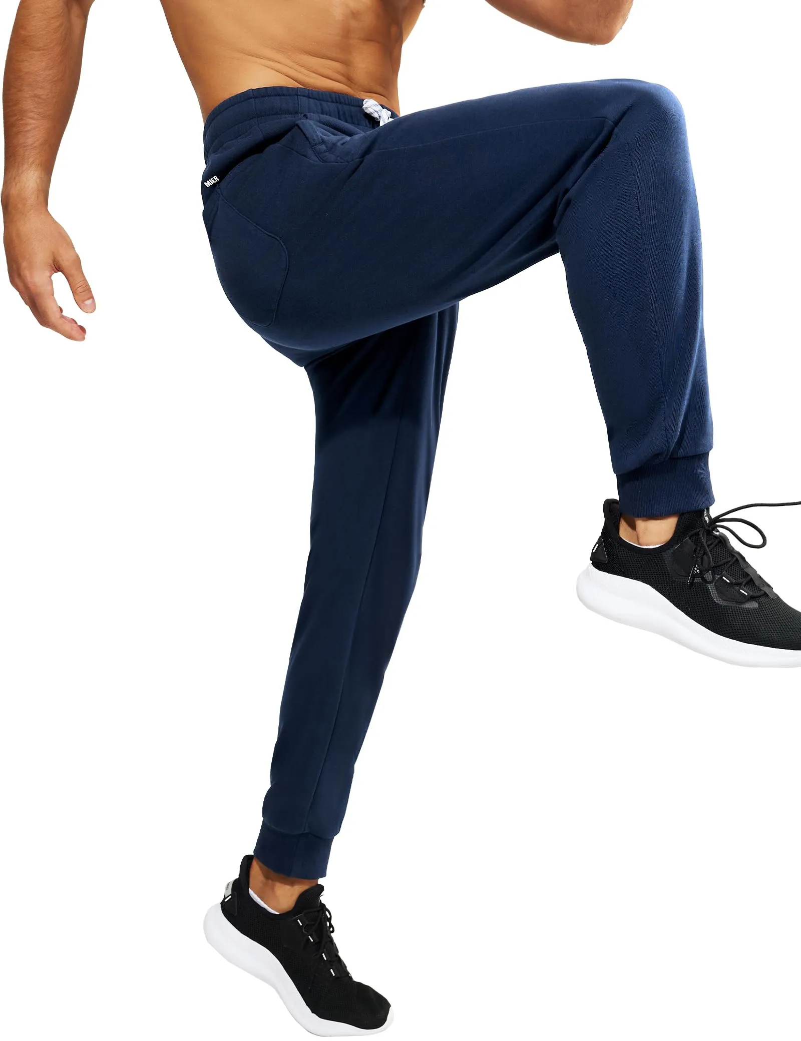 Men's Cotton Joggers Athletic Sweatpants with Pockets