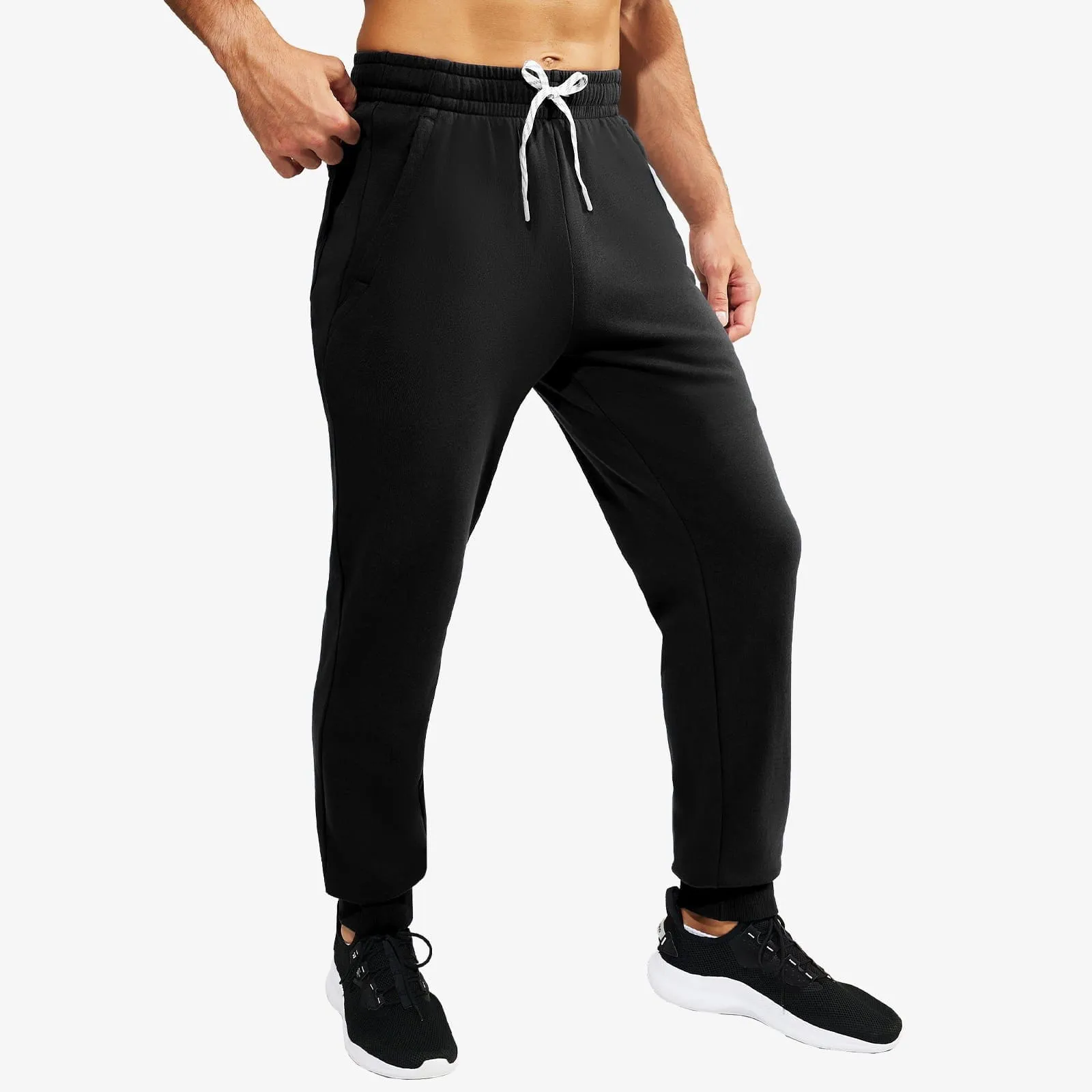Men's Cotton Joggers Athletic Sweatpants with Pockets