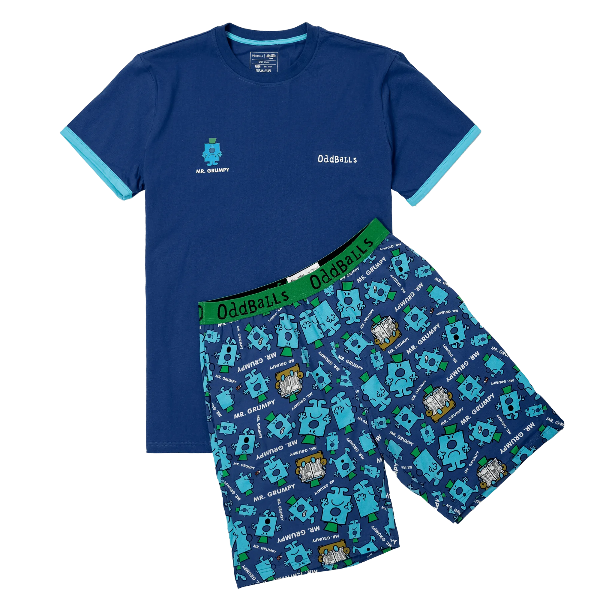 Mens Short Pyjamas - Mr Grumpy - Shorts & T-Shirt
