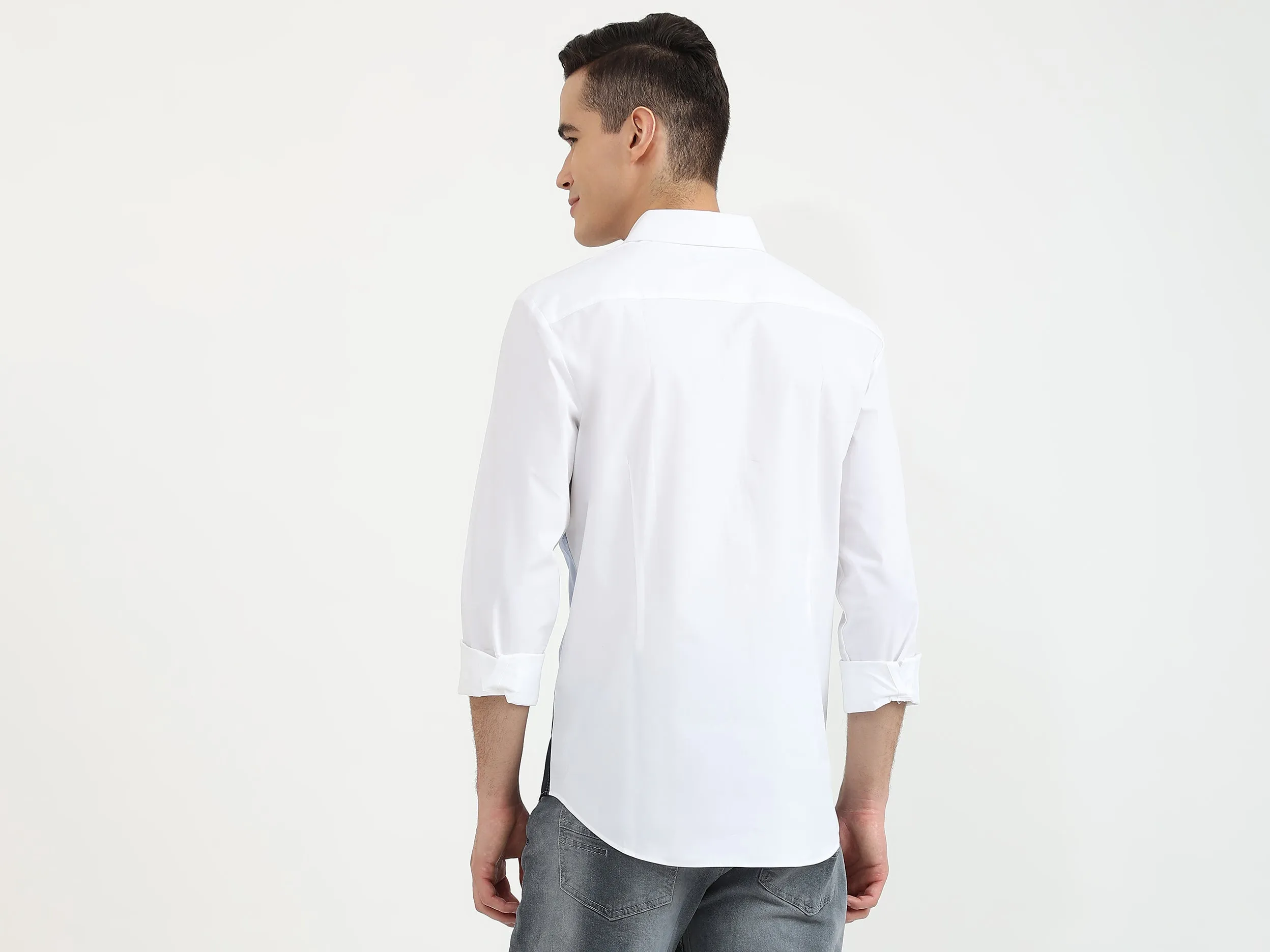 Mens Slim Fit Solid Shirt