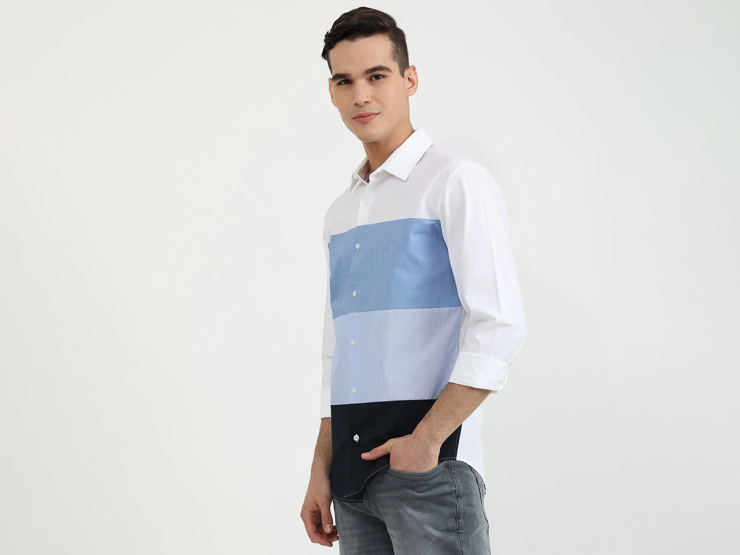 Mens Slim Fit Solid Shirt
