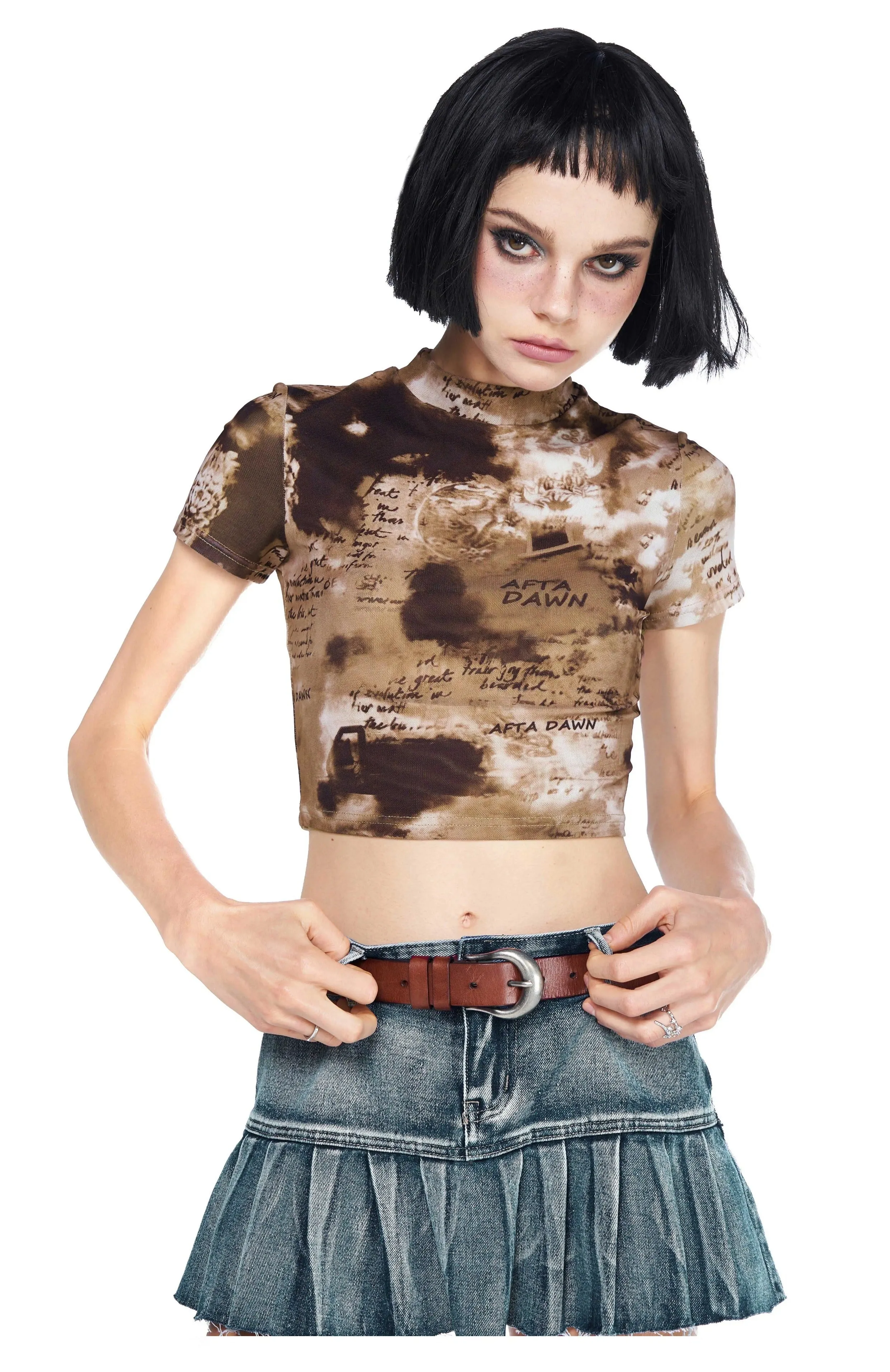 Mesh Cropped Tee