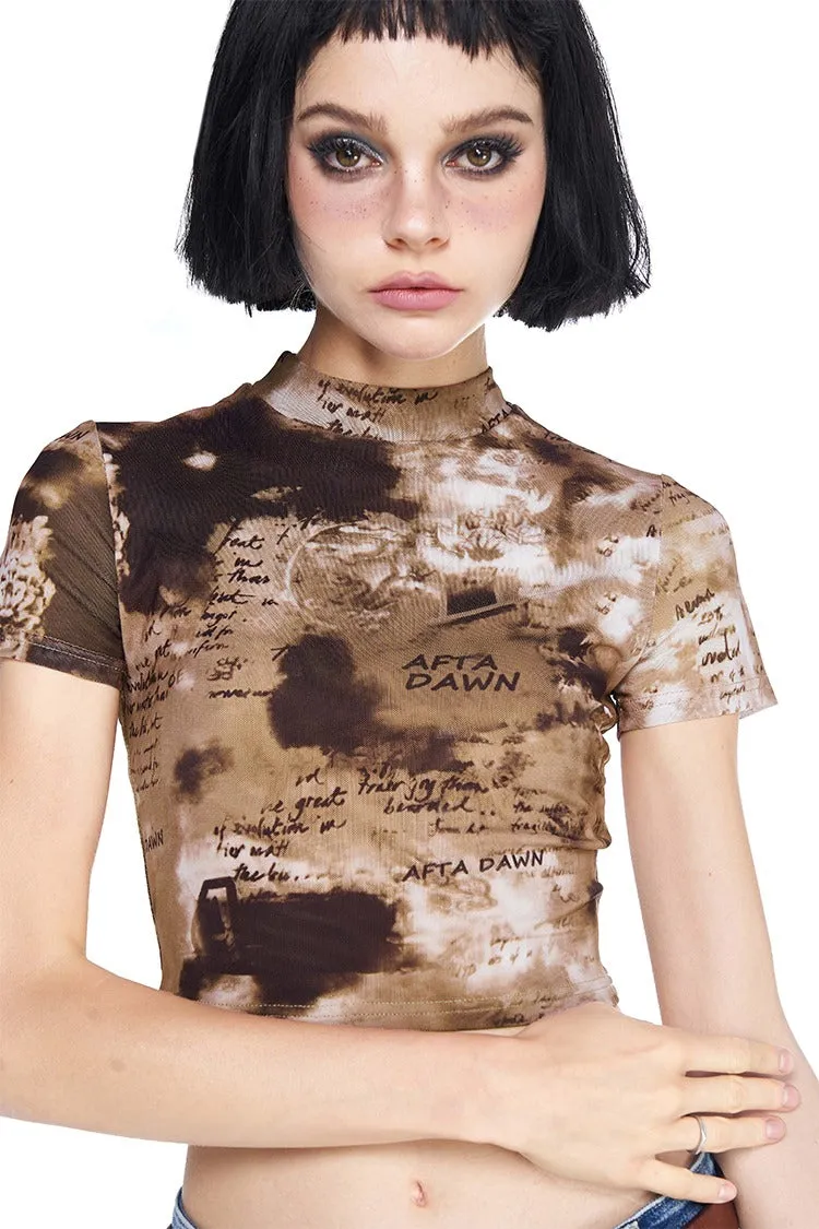 Mesh Cropped Tee