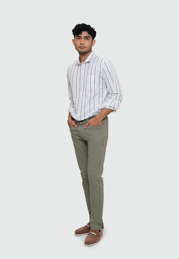MOC Celana Panjang Chinos Pria Slim Fit HOVE-LIGHT GREEN