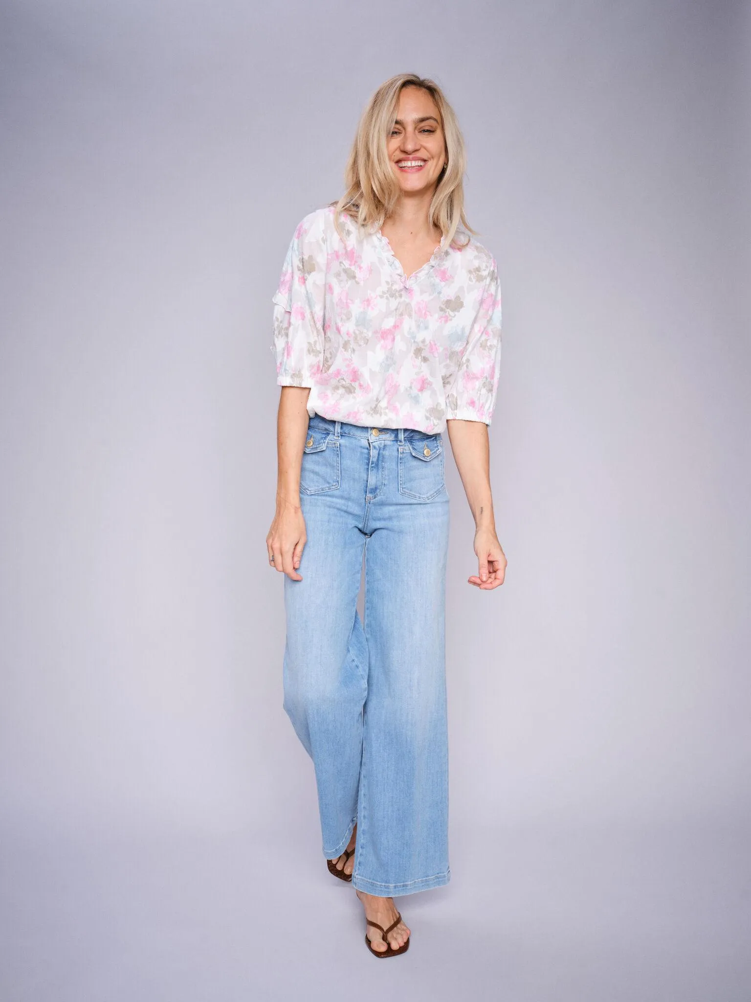 Mosmosh Izaa Ewa Floral Print Blouse