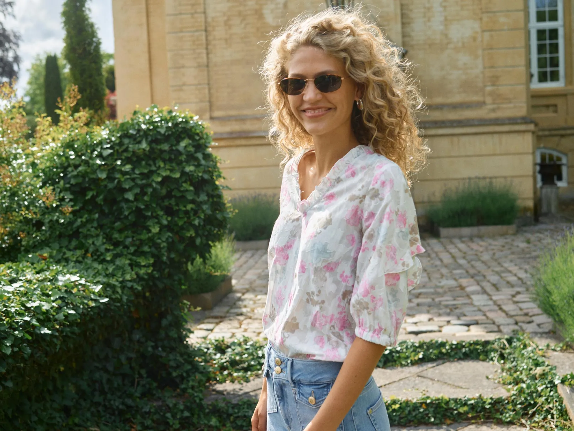 Mosmosh Izaa Ewa Floral Print Blouse