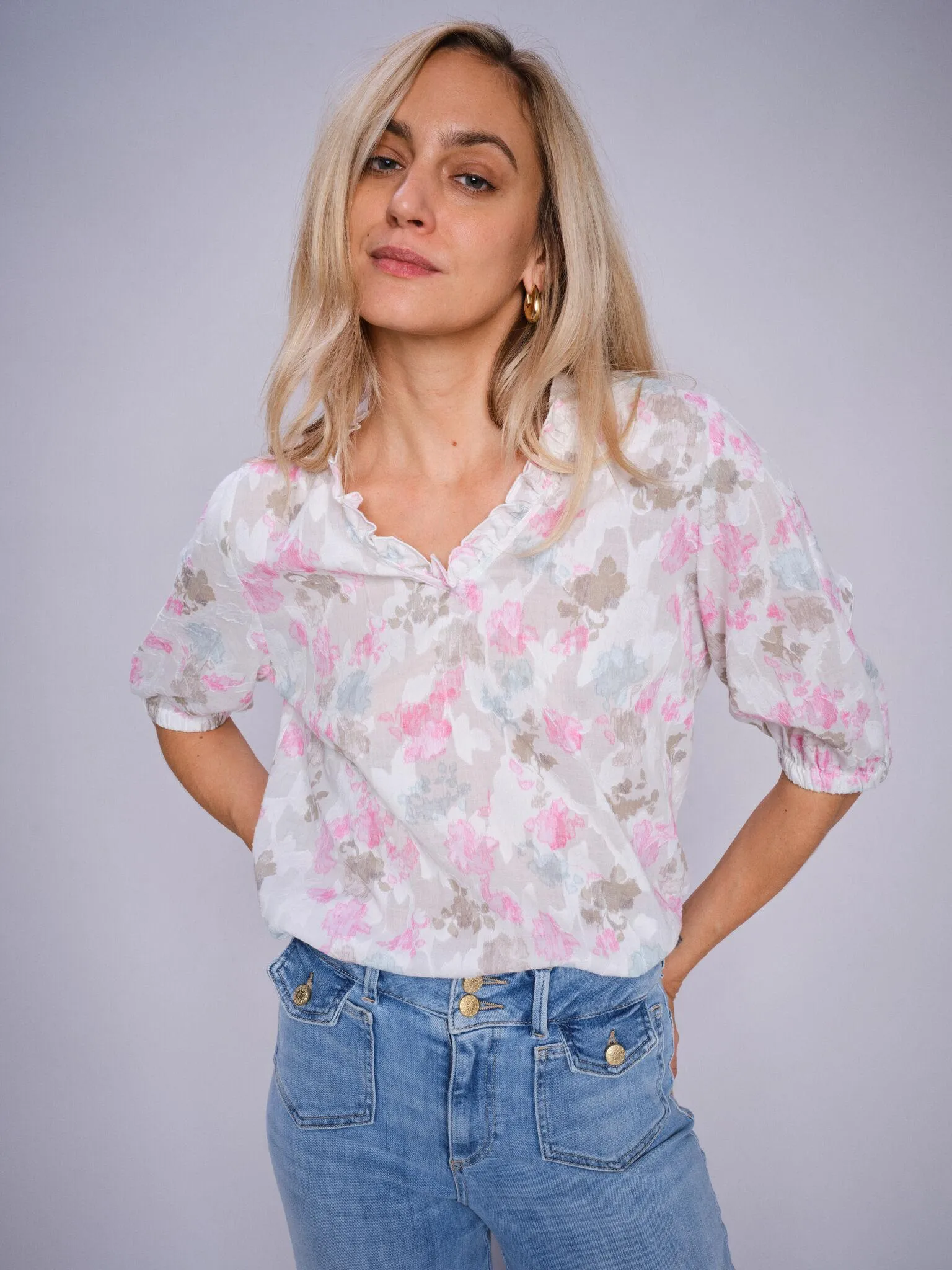 Mosmosh Izaa Ewa Floral Print Blouse