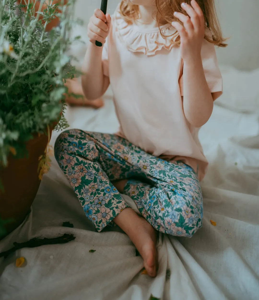Multicoloured Floral And Stripe Print Leggings - 2 Pack