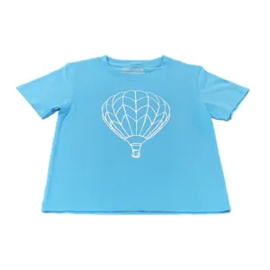 Mustard & Ketchup Kids Blue Hot Air Balloon T-Shirt