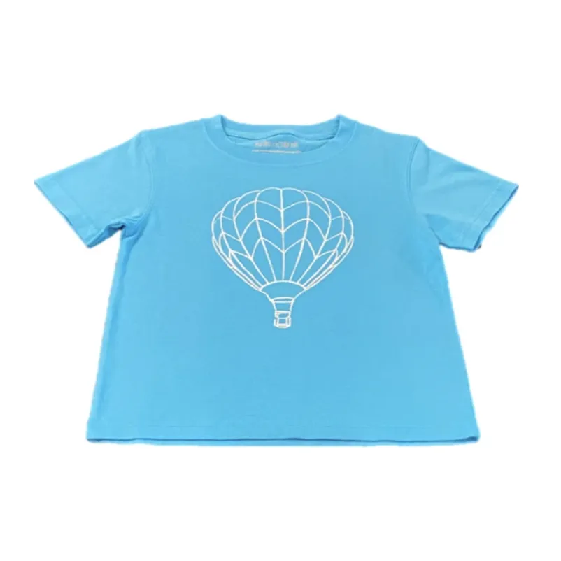 Mustard & Ketchup Kids Blue Hot Air Balloon T-Shirt
