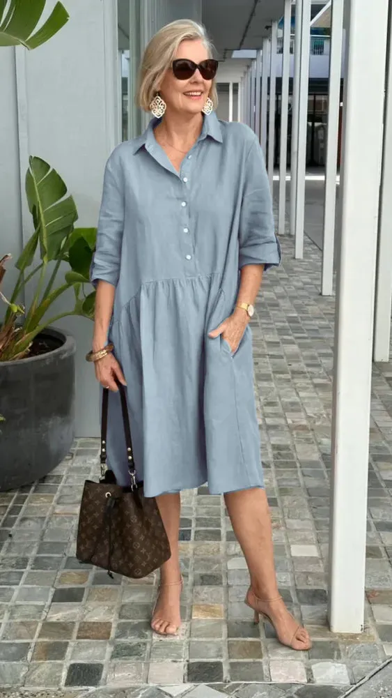 Noelle - New casual dress for women in linen and cotton