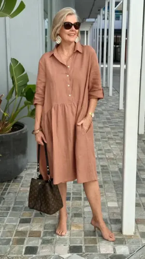 Noelle - New casual dress for women in linen and cotton
