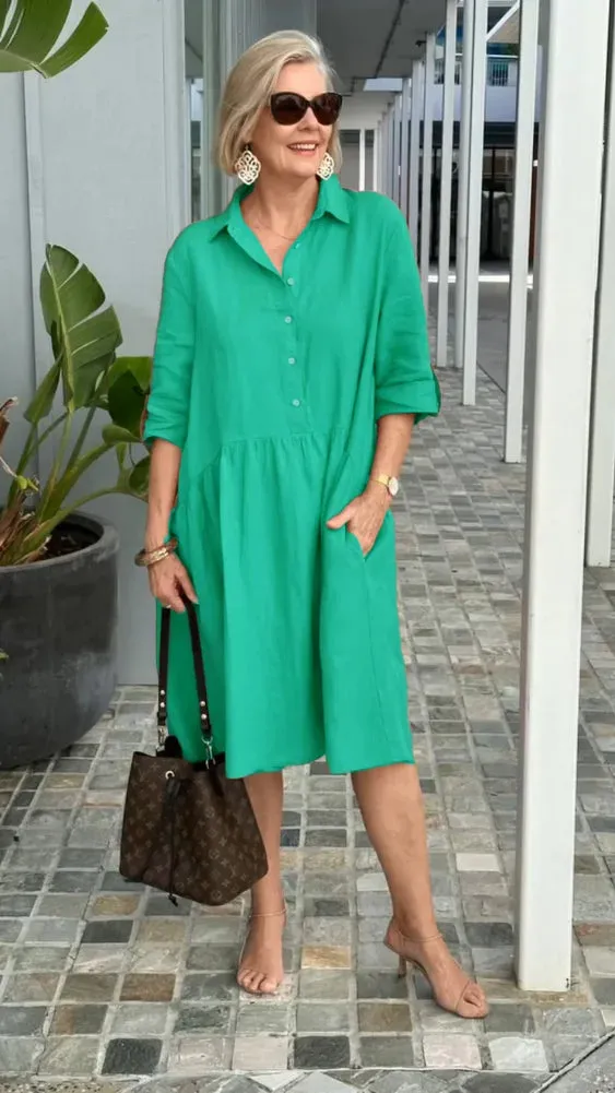 Noelle - New casual dress for women in linen and cotton