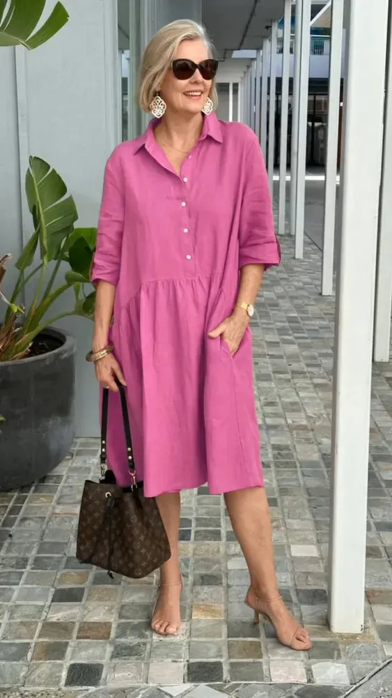 Noelle - New casual dress for women in linen and cotton