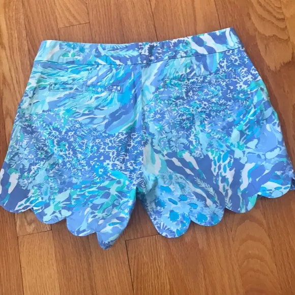 NWT LILLY PULITZER 5&quot; Buttercup Stretch Short size 00 scallop hem shorts