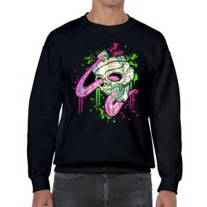 NYC SUBWAY MAP SKULL  THROUGH-N-THROUGH CREWNECK