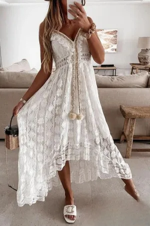 Ofelia® | Women's Boho Lace Dress Crochet Details Summery Airy