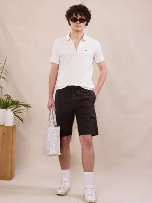 Olive Plain Cargo Shorts