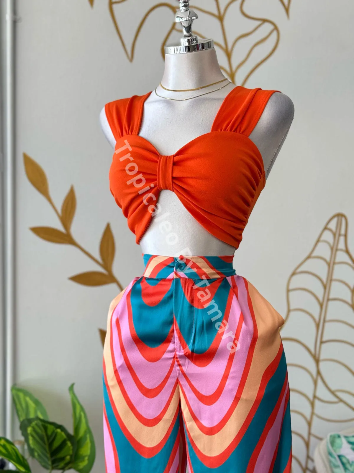 Orange Bow Top