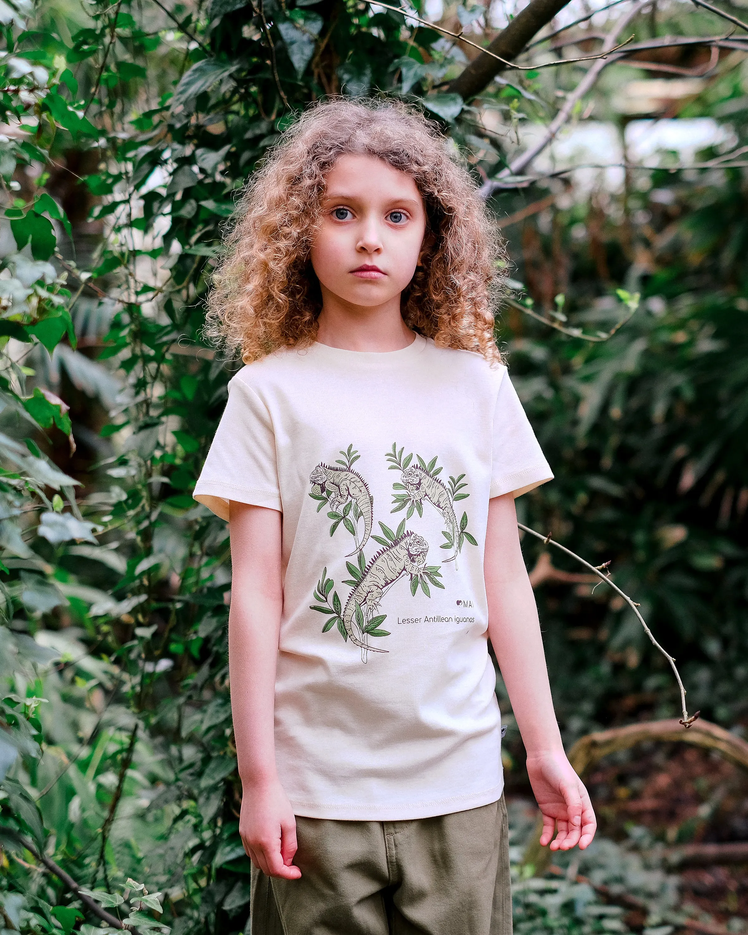 Organic Cotton T-Shirt Lesser Antillean iguana