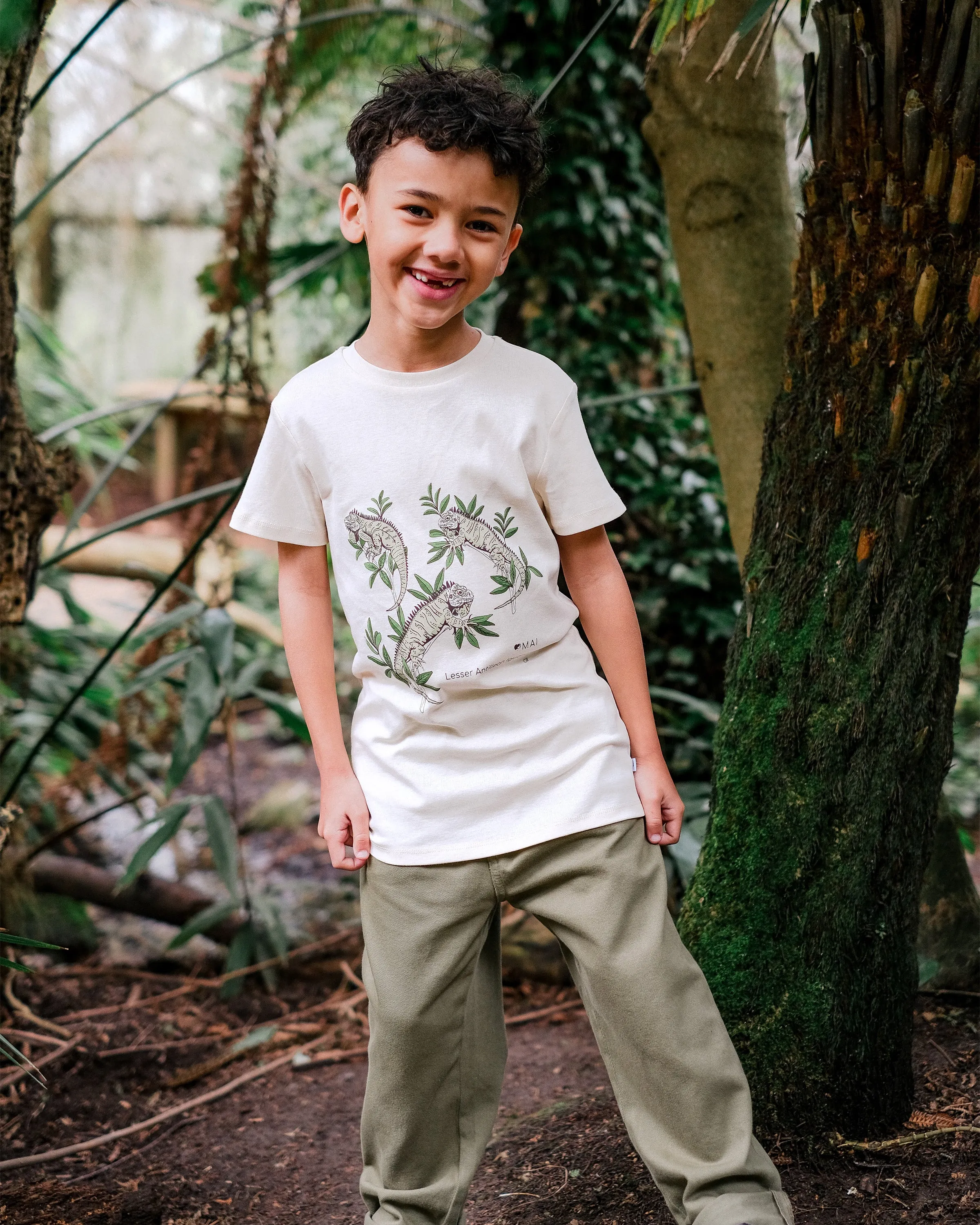 Organic Cotton T-Shirt Lesser Antillean iguana