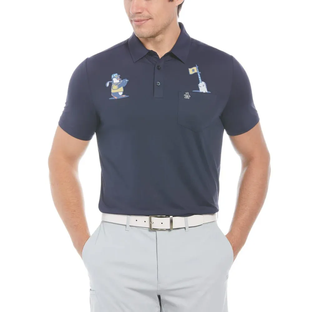 Original Penguin Engineered Polar Pete Mixed Media Polo
