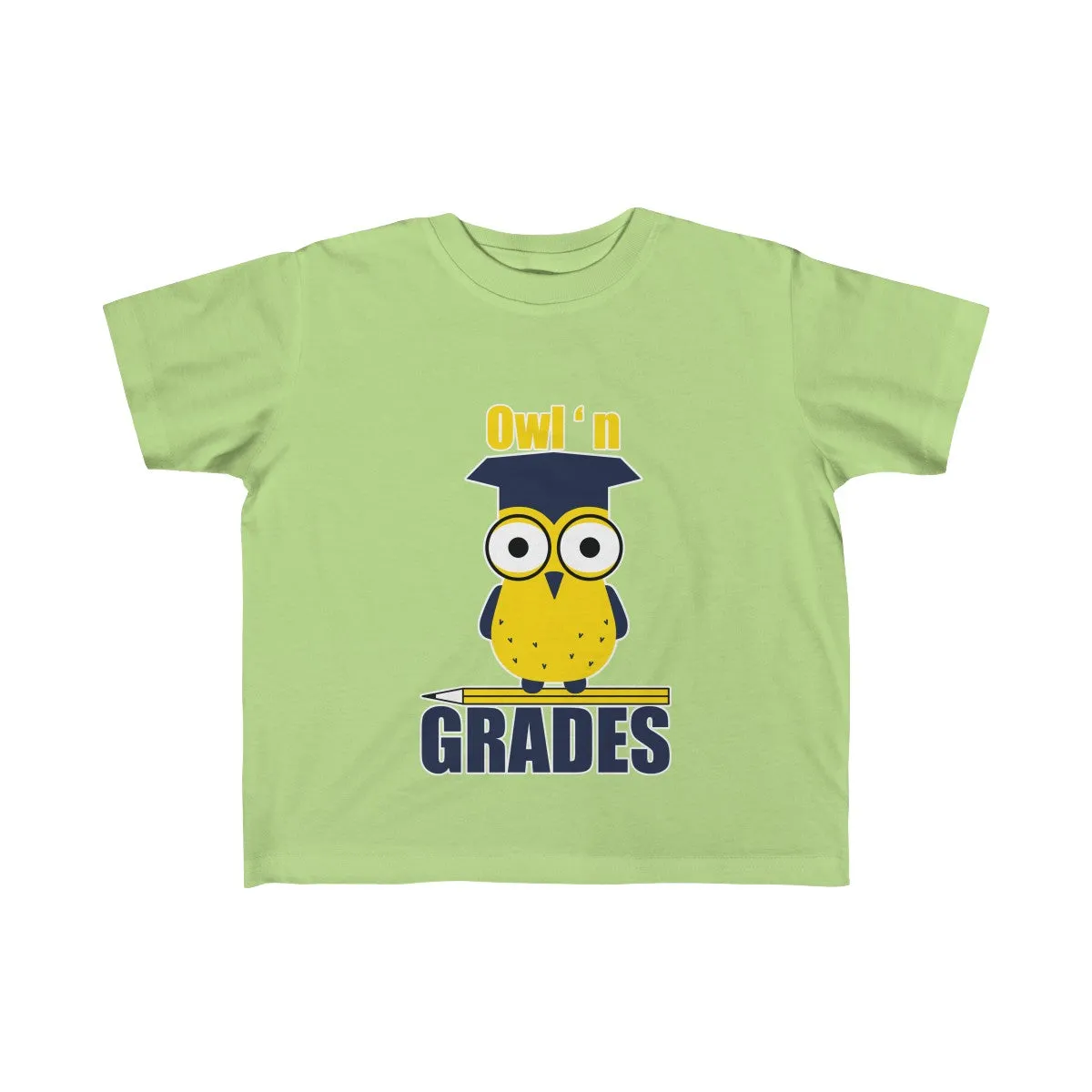 Owl n Grades - Kid's Fine Jersey Tee - Back To School T-Shirts