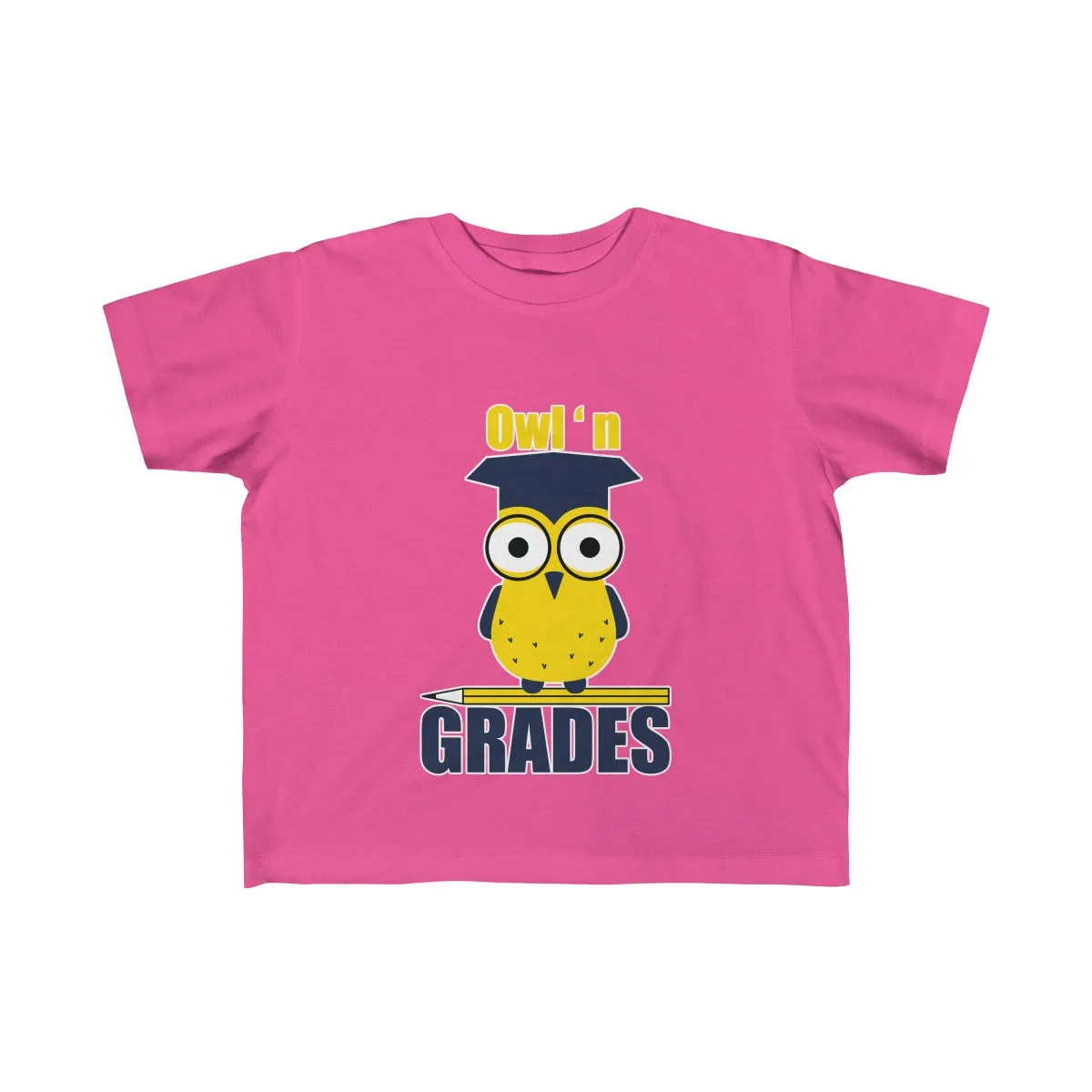 Owl n Grades - Kid's Fine Jersey Tee - Back To School T-Shirts