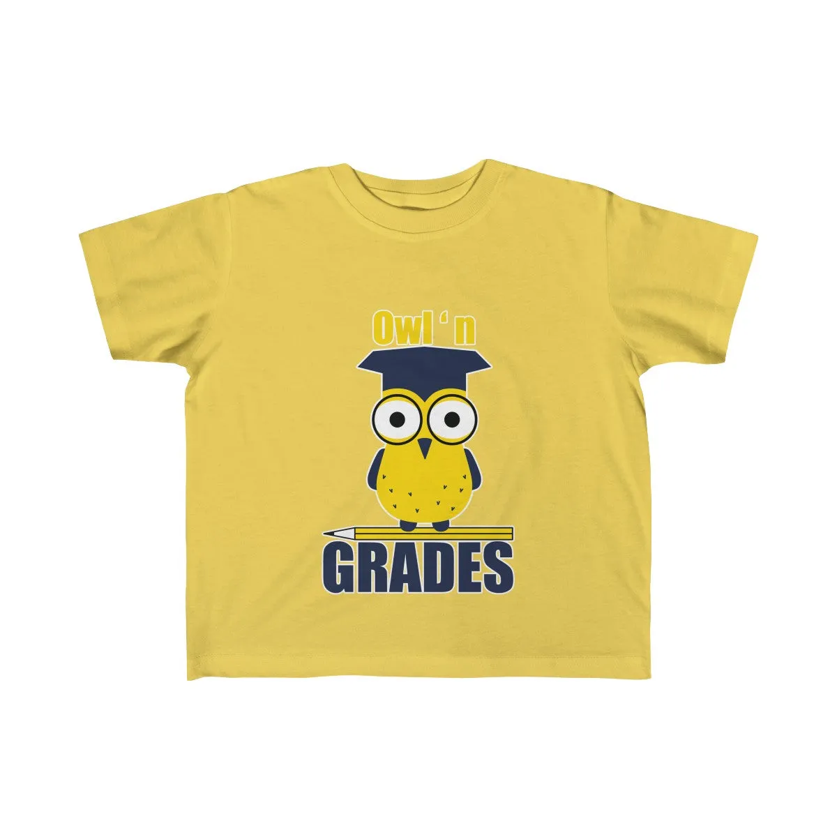 Owl n Grades - Kid's Fine Jersey Tee - Back To School T-Shirts