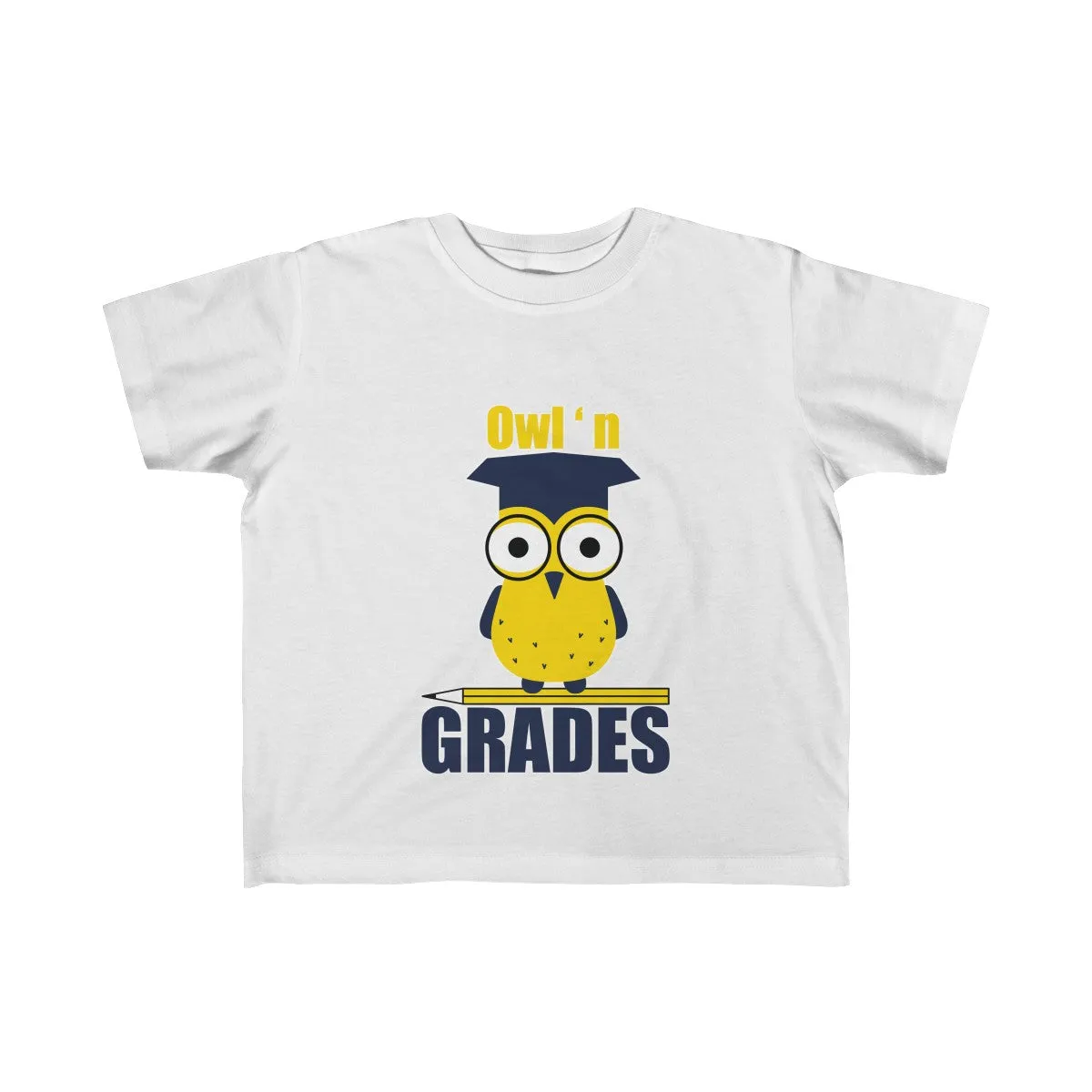Owl n Grades - Kid's Fine Jersey Tee - Back To School T-Shirts