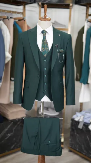 Paul Green Slim Fit 3 Piece Peak Lapel Suit - The Ultimate Versatile Choice for Modern Men