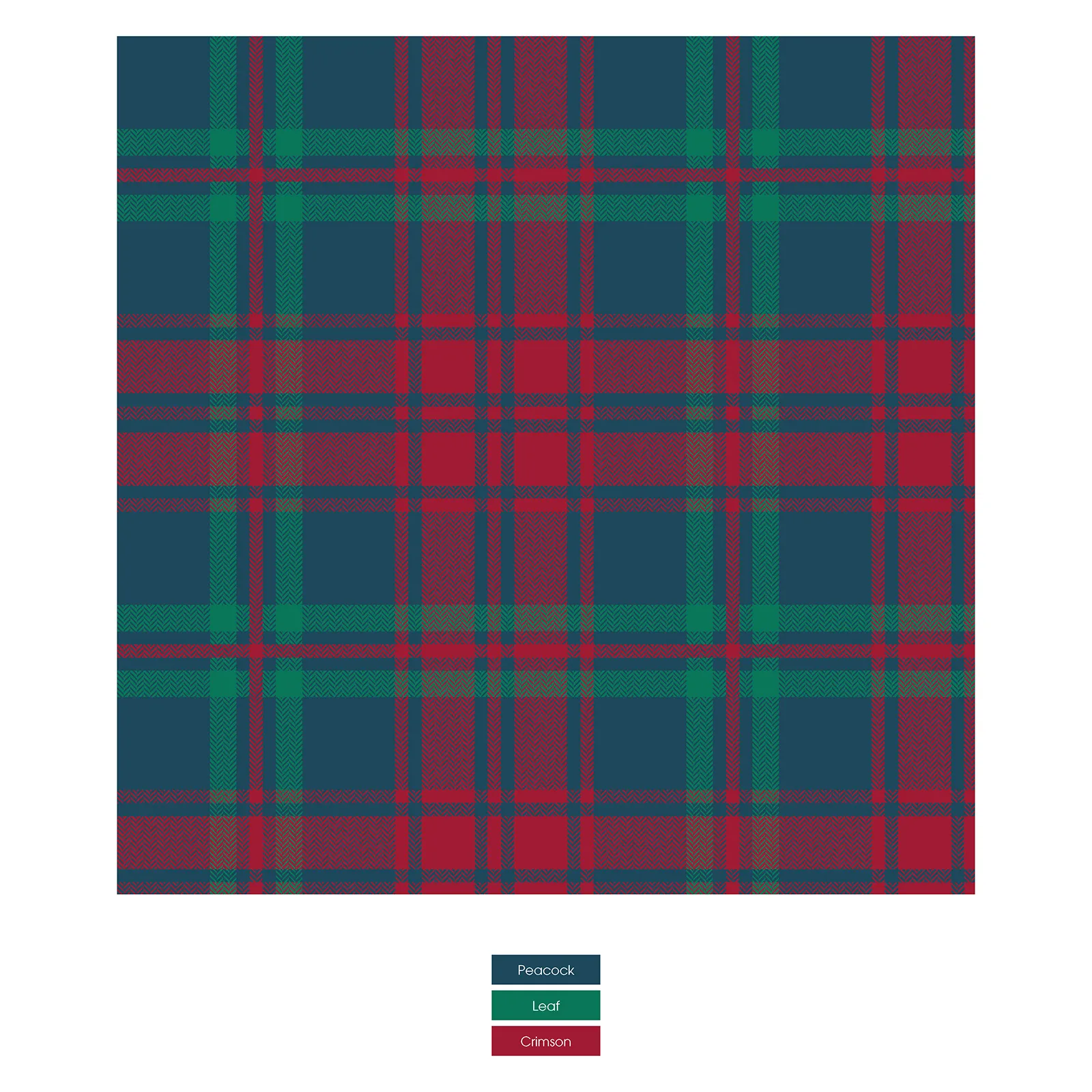 Peacock Plaid Long Sleeve Crew Neck Tee Kickee Pants  - Holiday