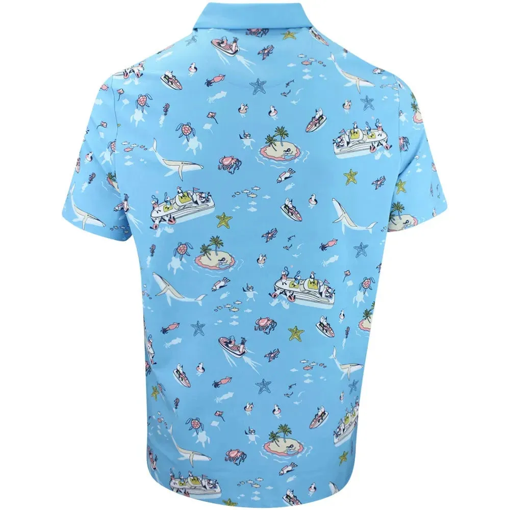 Penguin Pete In The Boat Golf Polo Shirt