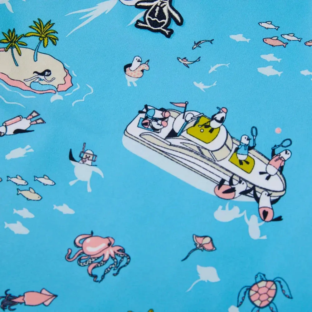 Penguin Pete In The Boat Golf Polo Shirt