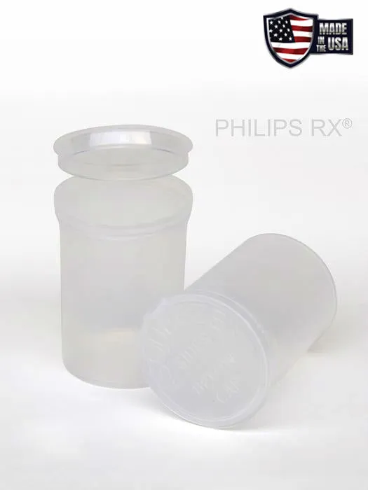 Philips RX 30 Dram Pop Top Vial - 1/4 Oz - Child Resistant - Clear - Translucent (150 Count)