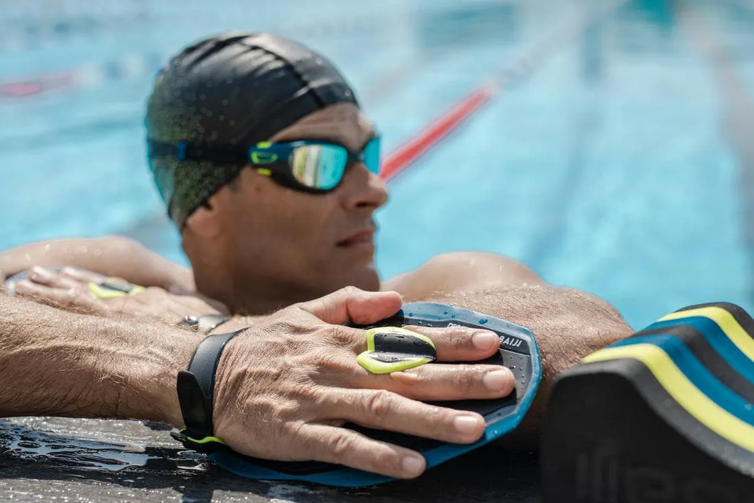 Plaquettes de Natation Quick-In 500 taille M Bleu Jaune