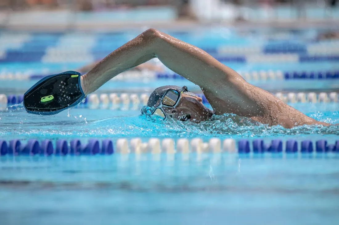 Plaquettes de Natation Quick-In 500 taille M Bleu Jaune