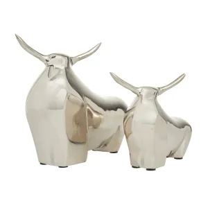 POLISHED SILVER ALUMINUM BULLS
