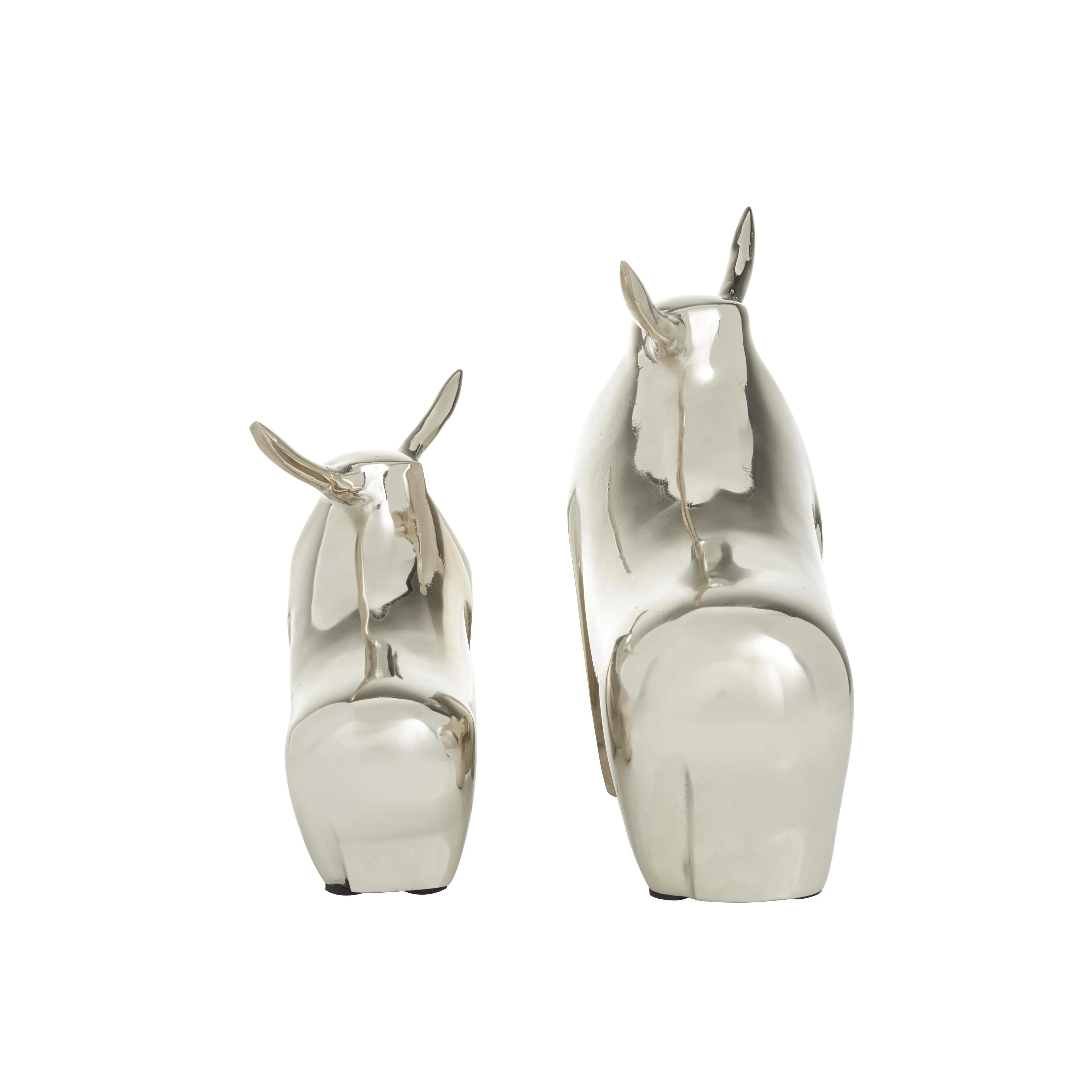POLISHED SILVER ALUMINUM BULLS