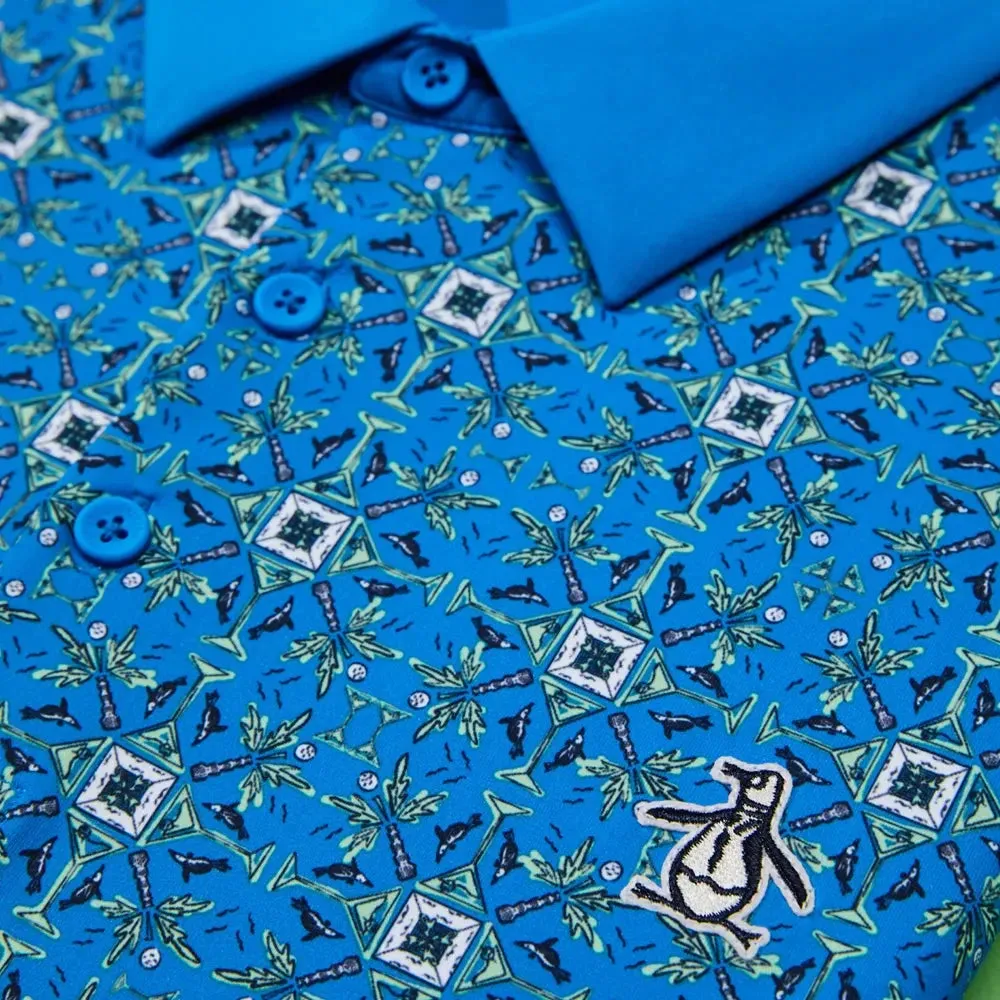 Polo de golf con diseño de ventana de cóctel Penguin